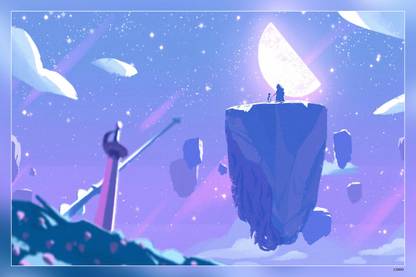 Steven Universe Floating Island Moon Pearl Steven Universe Matte Finish Poster Paper Print