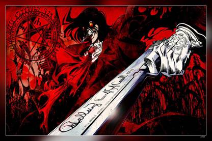 Anime Hellsing Alucard Hellsing Gun Matte Finish Poster Paper Print