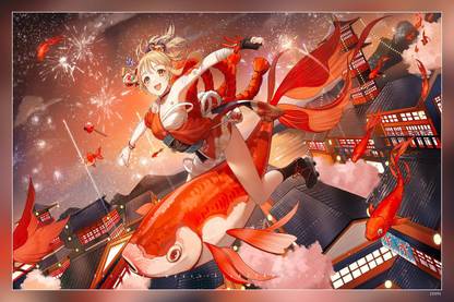 Genshin Impact Yoimiya Genshin Impact Matte Finish Poster P-15391 Paper Print