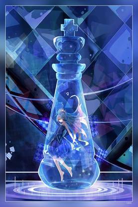 No Game No Life Shiro No Game No Life Blue Chess Matte Finish Poster P-14044 Paper Print
