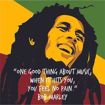 Reggae Rhapsody: A Tribute to Bob Marley: on 300gsm with Gloss Lamination (Unframed) With 3M Orginal Double Side Tape for Easily Stick Photographic Paper
