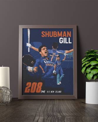 Shubman Gill: Rising Cricket Star - Exclusive 12x18 Poster Frame Paper Print