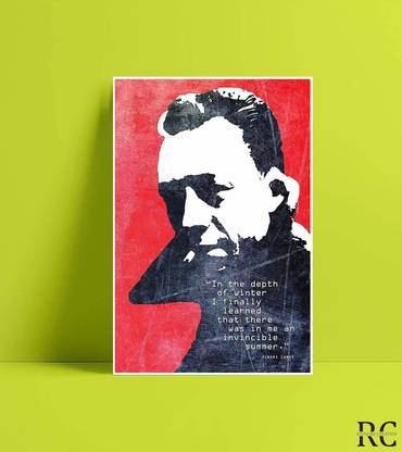 Albert Camus Quote Poster 12 X 18 Inch (Multicolor) Paper Print