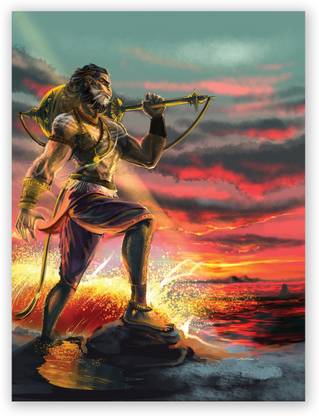 Beautiful Lord Hanuman Ji Digital Photo Poster With Uv Textured Room Decoration Fine Art Print