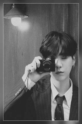 Suga Min Yoongi Poster | Bts K Pop Poster 12 X 18 Inch (Multicolor) Paper Print