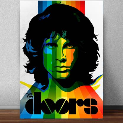 Jim Morrison The Door Band Pop Art Poster for Room & Office Multi color Poster for Room & Office Multicolor Paper Print