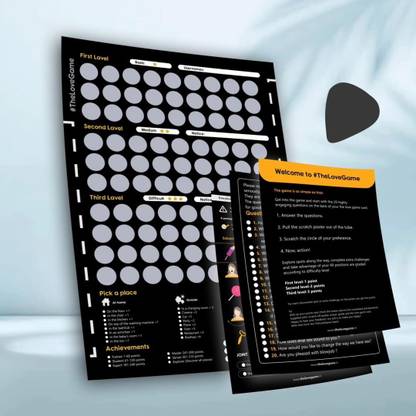 Couple Scratch-off Card with 169 task Photographic Paper