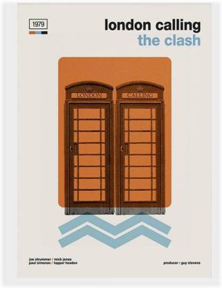 LONDON CALLING The Clash Retro Music Print Personalized Gifts for Him Her motivational poster HD| Home Décor Wall Poster - Paintings With Self Adhesive For Home Living Room Bedroom Décor| Self Adhesived Wall Art| Home Décor| Office Décor| Studio Décor| Wall Decoration| Abstract Art Posters Paper Print Vinyl