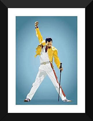 Freddie Mercury Poster Matte Finish poster 300 GSM 12x18 Unframed Paper Print