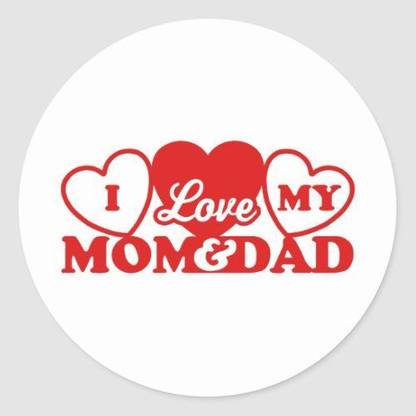 Captain mom dad deepart 1799 Multicolour, Matte Vinyl Stickers Printed, 12 x 18 Inch Paper Print
