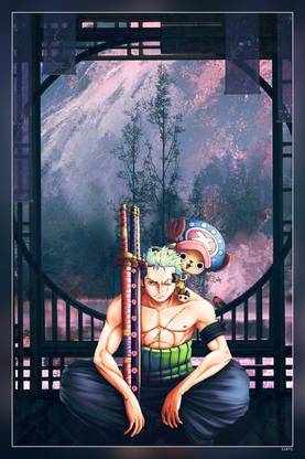 Zoro Anime Chopper One Piece Roronoa Matte Finish Poster Paper Print