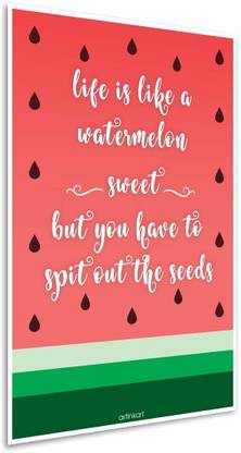 Poster for Room-Motivational Inspirational Poster for Office-Watermelon Quote Paper Print