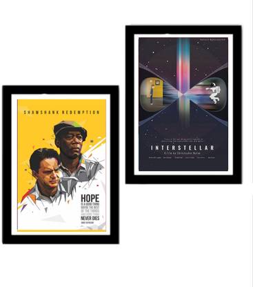 Pack of 2 Movie posters for room and home decor, Movie posters for office Paper Print