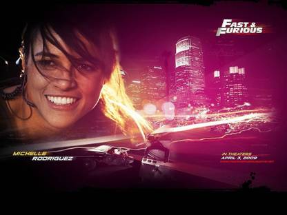 Poster Movie Fast & Furious Letty Ortiz Michelle Rodriguez Large Poster sl-8560 (Large Print, 36x24 Inches, Banner Media, Multicolor) Fine Art Print