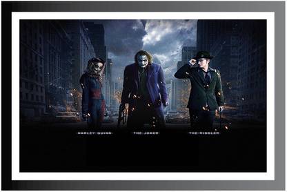 Joker Frame Poster For Room Synthetic Wood Gloss Lamination F188 Paper Print
