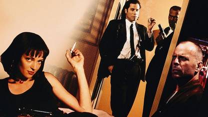 bruce willis john travolta movies pulp fiction Paper Print