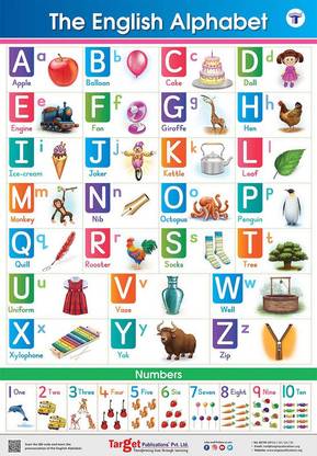 Abcd alphabet chart Poster Multicolor Photo Paper Print Poster Photographic Paper