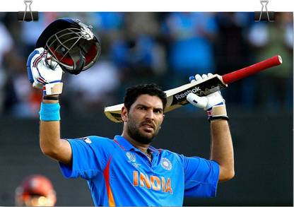 Poster Yuvraj Singh Sl-16634 (Large Poster, 36x24 Inches, Banner Media) Fine Art Print