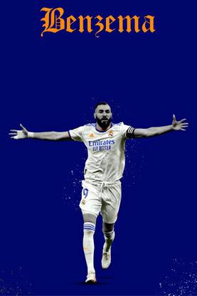 Karim Benzema Poster for Room Wall Decoration, Size - 12 X 18 inches || VE EB ART 10466 Paper Print