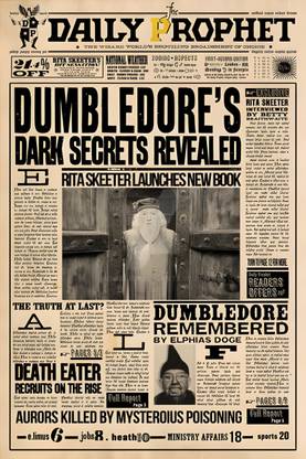 Poster Of the Newspaper Cutting from Harry Potter and the Deathly Hallows, From Harry Potter Universe - Unframed (18 x 12 Inch) Paper Print