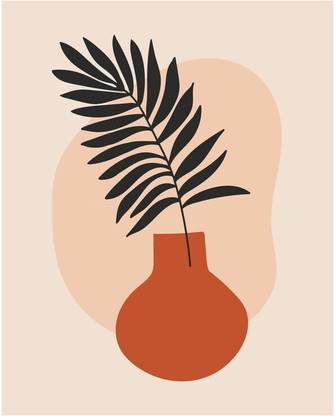 Modern Boho Landscape Print Nature Neutral Line Art Matte Finish Wall Poster Paper Print
