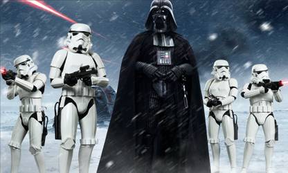 Movie Star Wars Hot Toys Fan Art Stormtrooper Darth Vader HD Wallpaper Background Wall Poster Print on Art Paper 13x19 Inches Paper Print