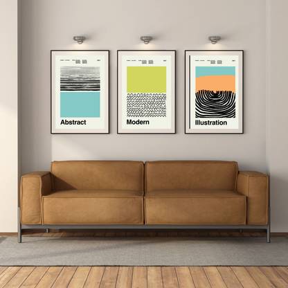Pack of 3 Minimalist Posters Abstract Design Photographic Paper