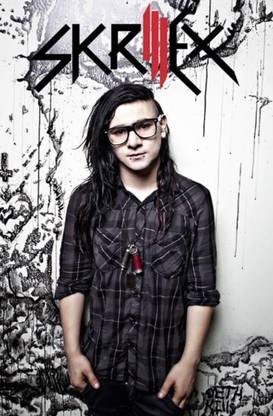 Skrillex ON GOOD QUALITY HD QUALITY WALLPAPER POSTER Fine Art Print