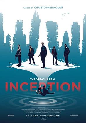 Inception - Christopher Nolan Movie Posters, 300GSM Paper (Medium 12x18 inches Without Frame) Paper Print