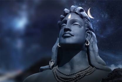 Rendering Adi yogi Black Shiv ji Poster_0108 Paper Print