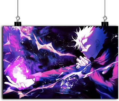 Jujutsu Kaisen Six Eye Gojo Satoru Poster | Gojo Poster | Jujutsu Kaisen Gojo Anime Poster | Gojo Six Eye Poster Paper Print