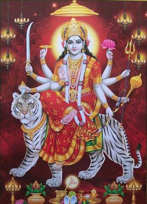 Maa Durga Images Hd Wallpaper Matte Finish Wall Poster Paper Print