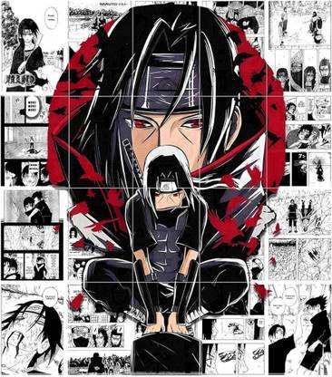 Set of 12 Manga Style A3 Panels for Wall Art (119 cm X 105 cm) Hd Quality - Illustration for Anime Fans - Multicolor (Itachi Manga Panel) Paper Print