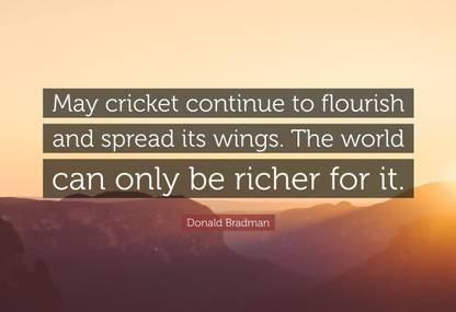 Poster Sir Donald Bradman Cricket Quotes Wall Poster sl2076 (13x19 Inches, Matte Paper, Multicolor) Fine Art Print