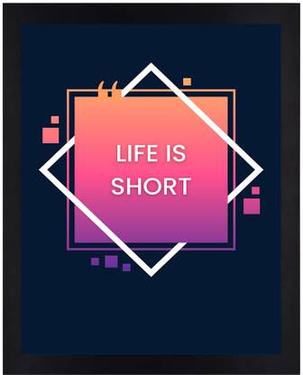 Encouragement poster frames- 12X8 Inch - Paper Print (Framed,Wood) Paper Print