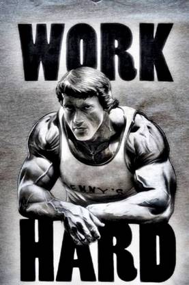 Arnold Wall Poster | Work Hard Wall Painting, , Poster Size -12"x18" Paper Print