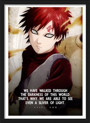 Gaara Lord Kazekage | Naruto Shippuden Characters - Anime Framed Poster Paper Print