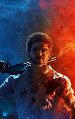 SUPERSATR VIJAY THALAPATHY HD TRENDING POSTER 12X18 INCH Paper Print