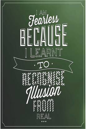 'I AM Fearless' Motivational Quote Print Poster Paper Print