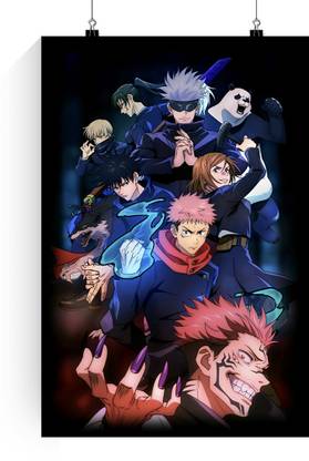 Jujutsu Kaisen All Characters Group Posters | Gojo ,Uji,Uta,Sukuna,Fushigiro Group Poster | Jjk Anime Group Posters Paper Print