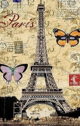 Places Poster 'Eiffel Tower - Infographic Element' Paper Poster Printed (12 inch X 18 inch, Rolled) for Room & Office Paper Print