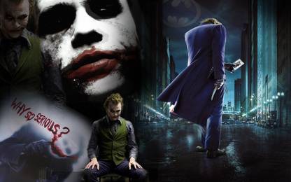 Movie The Dark Knight Batman Movies Joker HD Wallpaper Background Fine Art Print