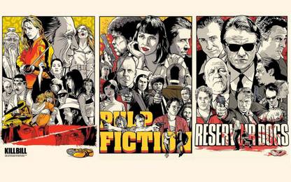 Poster A Quentin Tarantino Kill Bill Pulp Fiction Reservoir Dogs Wall Poster sl-7815 (Wall Poster, 13x19 Inches, Matte Paper, Multicolor) Fine Art Print