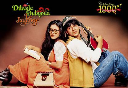Poster Ddlj Celebration Shahrukh Khan With Kajol sl-14235 (LARGE Poster, 36x24 Inches, Banner Media, Multicolor) Fine Art Print