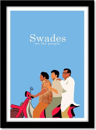Swades Movie SRK Frame Bollywood movie Framed Poster For Room & Office (10 Inch X 13 Inch, Framed)… Paper Print