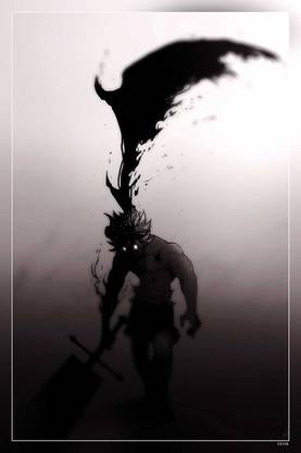 Black Clover Asta Asta Asta Demon Form Black Clover Cool Demon Demon Wing Matte Finish Poster Paper Print