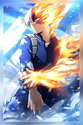 My Hero Academia Anime Hero Shoto Todoroki Matte Finish Poster P-12133 Paper Print