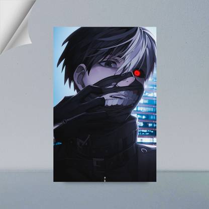 VIRGIN ART | EYE PATCH | KEN KANEKI | TOKYO GHOUL | ANIME | 300 GSM A4 FRAMED POSTER FOR WALL Photographic Paper