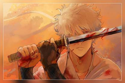 Gintama Sakata Gintoki Anime Lalossdjskdow Matte Finish Poster P-13310 Paper Print