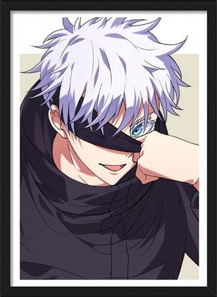 The Gojo Satoru x Manga Background | Jujutsu Kaisen Framed Posters | Anime Frames Paper Print